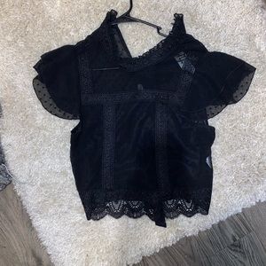Francesca’s NWT black detailed top